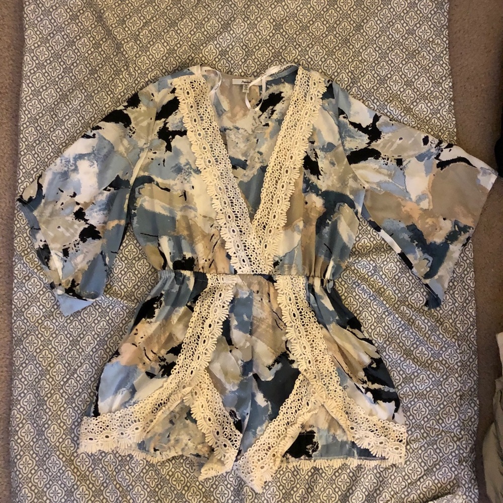 Deep plunge romper